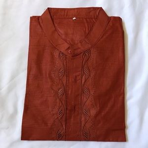 NWOT Cotton embroidered Shirt with pocket XL